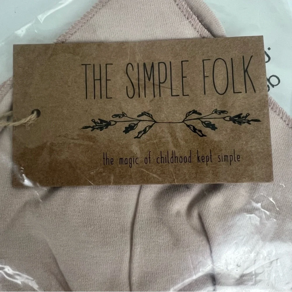The Simple Folk | Organic Cotton Essential Bonnet Blush | 0/6 M